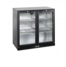 TEFCOLD BA26H Minibar prosklené křídlové dveře, černá 